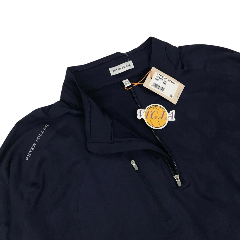 Peter Millar Windowpane Camo Performance 1/4 Zip … - image 3